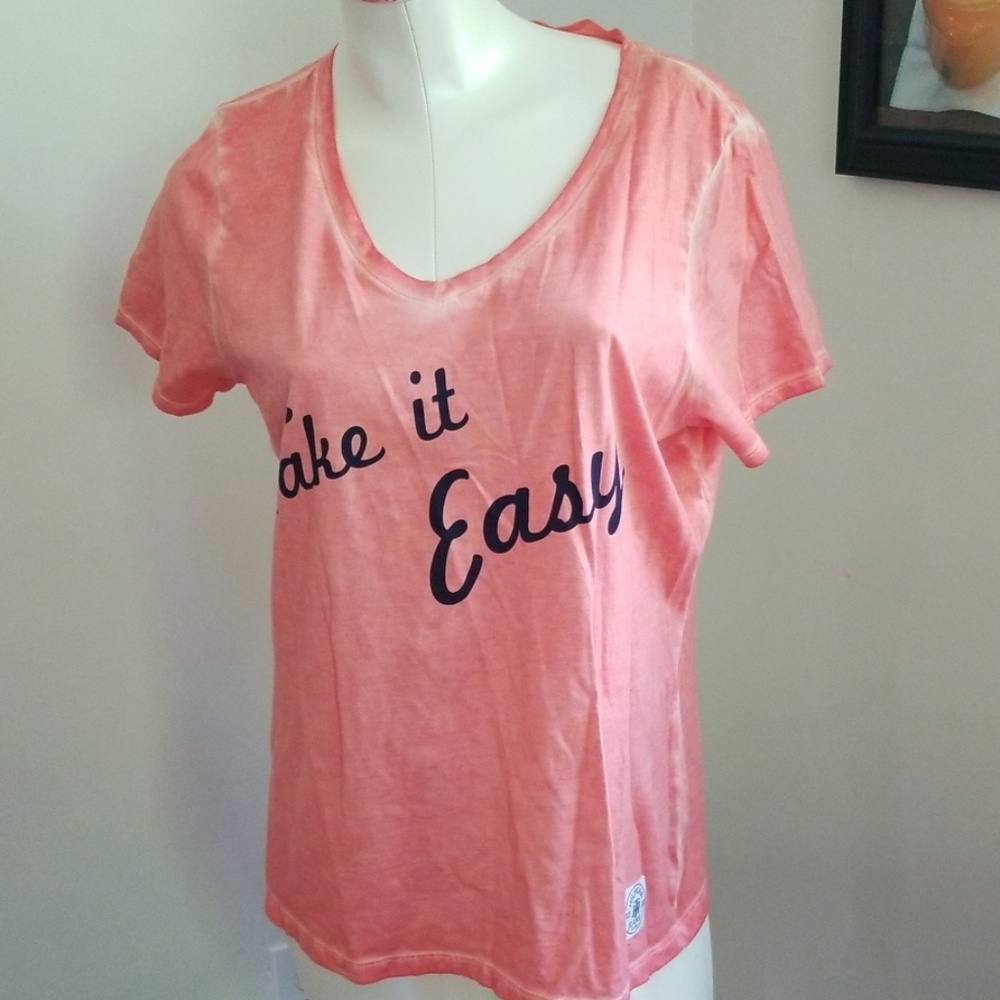 NWT Tommy Hilfiger Coral Burnout Tee